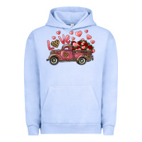 Pigment Grape Ice Love Truck With Roses And Leopard Urban Hoodie - RanaPortraitStore