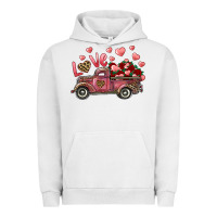 Pigment Lunar Rock Love Truck With Roses And Leopard Urban Hoodie - RanaPortraitStore