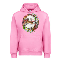 Fuchsia Pink baseball with patterns Urban Hoodie - texasbilliewilder