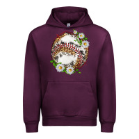 Mauve Wine baseball with patterns Urban Hoodie - texasbilliewilder