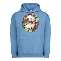 Pigment Pebble Blue baseball with patterns Urban Hoodie - texasbilliewilder