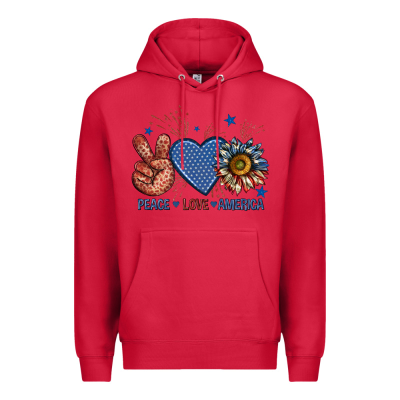 Peace Love America Billie Wilder Premium Hoodie by texasbilliewilder | Teevron