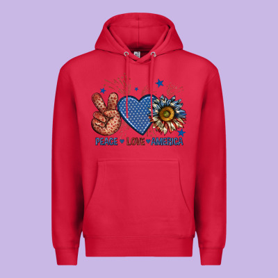 Peace Love America Billie Wilder Premium Hoodie Designed By Texasbilliewilder
