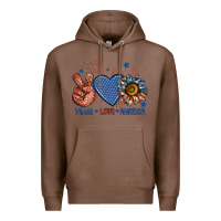 Chestnut peace love america billie wilder Premium Hoodie - texasbilliewilder