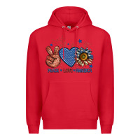 Red peace love america billie wilder Premium Hoodie - texasbilliewilder