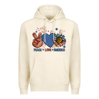 Tofu peace love america billie wilder Premium Hoodie - texasbilliewilder