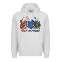 Dove Grey peace love america billie wilder Premium Hoodie - texasbilliewilder