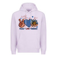 Lilac peace love america billie wilder Premium Hoodie - texasbilliewilder