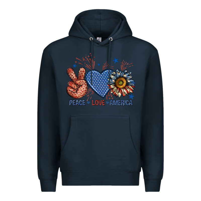Peace Love America Billie Wilder Premium Hoodie by texasbilliewilder | Teevron