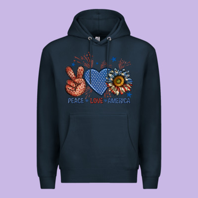 Peace Love America Billie Wilder Premium Hoodie Designed By Texasbilliewilder
