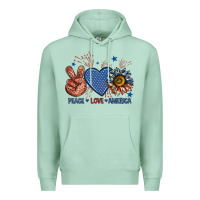 Seafoam peace love america billie wilder Premium Hoodie - texasbilliewilder