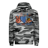 Slate Camo peace love america billie wilder Premium Hoodie - texasbilliewilder