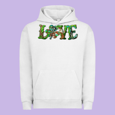 Urban Hoodie love with shamrock