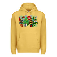 Antique Gold christmas trees with soccer Premium Hoodie - Zillion Design Studio