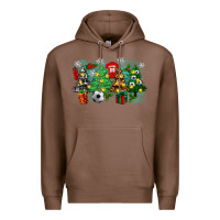 Chestnut christmas trees with soccer Premium Hoodie - Zillion Design Studio