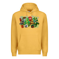 Mustard christmas trees with soccer Premium Hoodie - Zillion Design Studio
