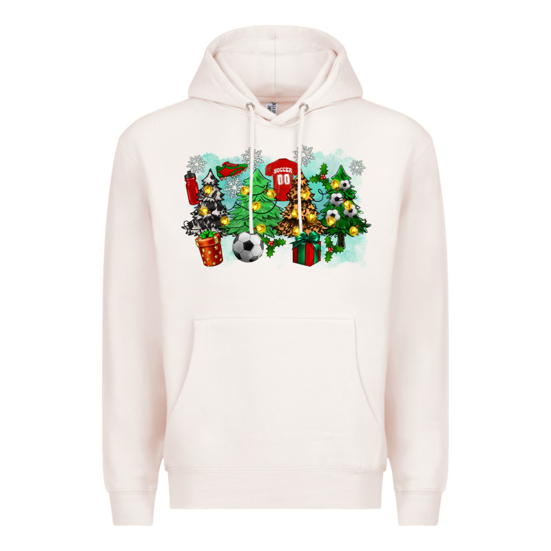 Christmas Trees With Soccer Premium Hoodie by Zillion Design Studio | Teevron