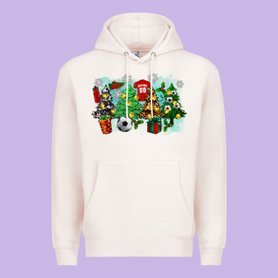 Christmas Trees With Soccer Premium Hoodie Designed By Zillion Design Studio