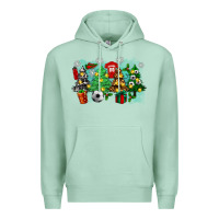 Seafoam christmas trees with soccer Premium Hoodie - Zillion Design Studio