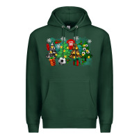 Sports Green christmas trees with soccer Premium Hoodie - Zillion Design Studio