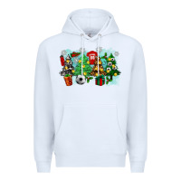 White christmas trees with soccer Premium Hoodie - Zillion Design Studio