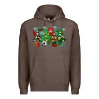 Coffee christmas trees with soccer Premium Hoodie - Zillion Design Studio