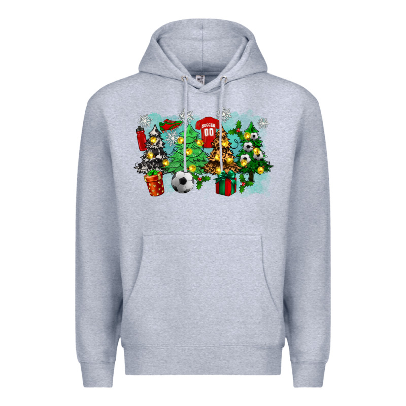 Christmas Trees With Soccer Premium Hoodie by Zillion Design Studio | Teevron