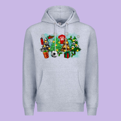 Christmas Trees With Soccer Premium Hoodie Designed By Zillion Design Studio