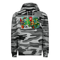 Slate Camo christmas trees with soccer Premium Hoodie - Zillion Design Studio