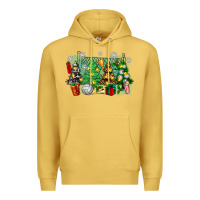 Antique Gold christmas trees with volleyball Premium Hoodie - Zillion Design Studio