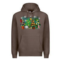 Coffee christmas trees with volleyball Premium Hoodie - Zillion Design Studio