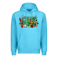 Ocean Blue christmas trees with volleyball Premium Hoodie - Zillion Design Studio