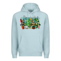 Blue Mist christmas trees with volleyball Premium Hoodie - Zillion Design Studio