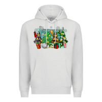 Dove Grey christmas trees with volleyball Premium Hoodie - Zillion Design Studio