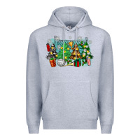 Heather Grey christmas trees with volleyball Premium Hoodie - Zillion Design Studio