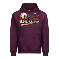 Mauve Wine raising ballers baseball Urban Hoodie - Zillion Design Studio