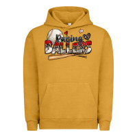 Pigment Peanut Butter raising ballers baseball Urban Hoodie - Zillion Design Studio