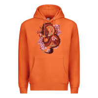 Carrot red dragon and sakura cherry blossoms Premium Hoodie - RanaPortraitStore