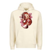 Sandshell red dragon and sakura cherry blossoms Premium Hoodie - RanaPortraitStore