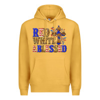 Mustard red white and blessed Premium Hoodie - texasbilliewilder