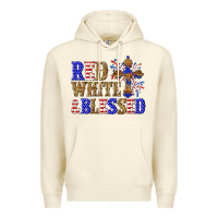 Sandshell red white and blessed Premium Hoodie - texasbilliewilder