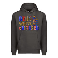 Smoke red white and blessed Premium Hoodie - texasbilliewilder