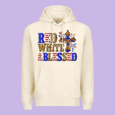 Red White And Blessed Premium Hoodie Designed By Texasbilliewilder