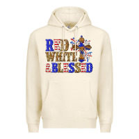 Tofu red white and blessed Premium Hoodie - texasbilliewilder