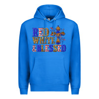 True Royal red white and blessed Premium Hoodie - texasbilliewilder