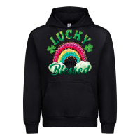 Black Lucky and blessed rainbow Urban Hoodie - RanaPortraitStore