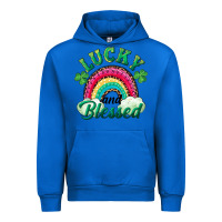 Cobalt Lucky and blessed rainbow Urban Hoodie - RanaPortraitStore