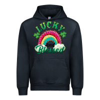 Navy Lucky and blessed rainbow Urban Hoodie - RanaPortraitStore