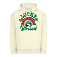 Pigment Pistachio Lucky and blessed rainbow Urban Hoodie - RanaPortraitStore