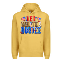 Antique Gold red white and boujee billie wilder Premium Hoodie - texasbilliewilder